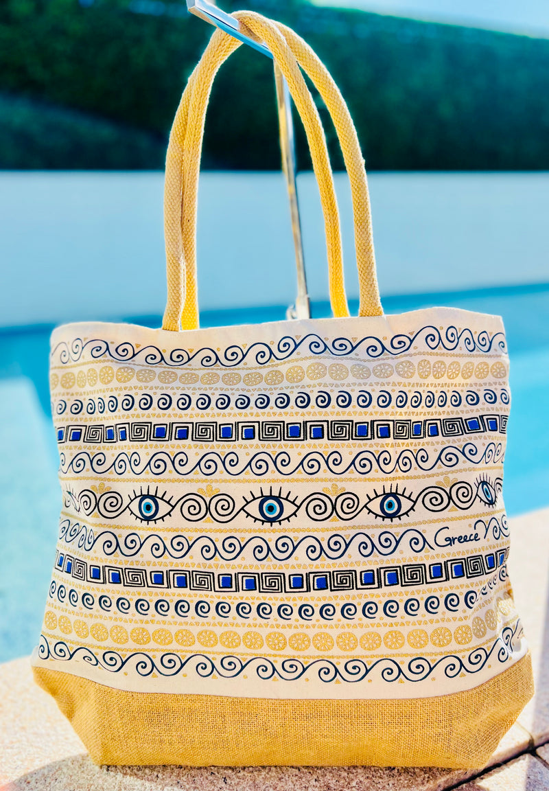 Greece Wave Mati Beach Bag