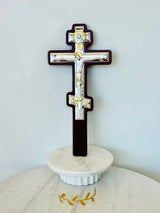 Handcrafted Timber & Silver Cross