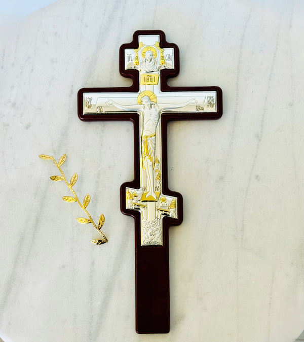 Handcrafted Timber & Silver Cross