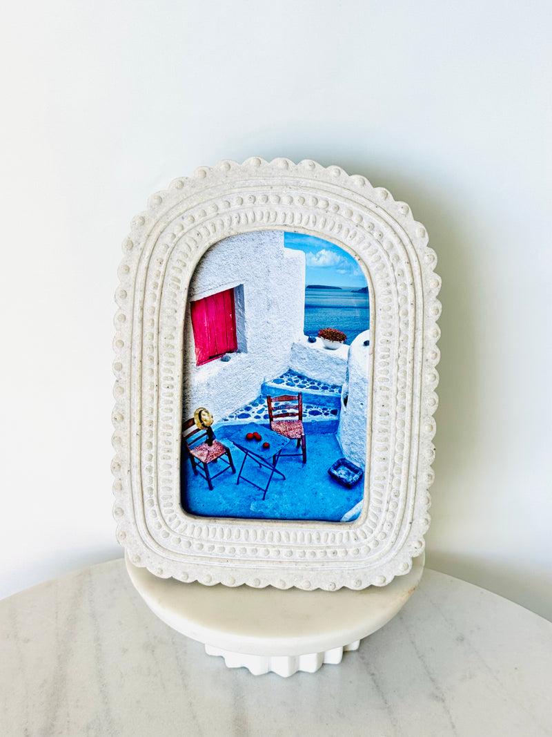 Frame with Iconic Greek Island Scene