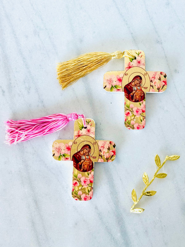 Panayia & Jesus Ceramic Cross