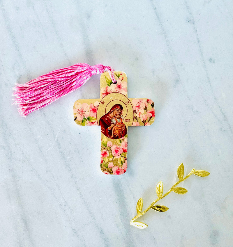 Panayia & Jesus Ceramic Cross
