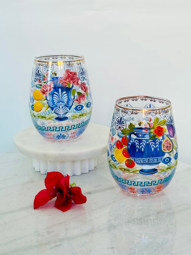 Mediterranean Tumbler Glass Set of 2