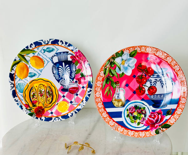 Mediterranean Plates - Set of 4