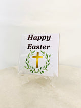 Happy Easter Small Wreath Tile