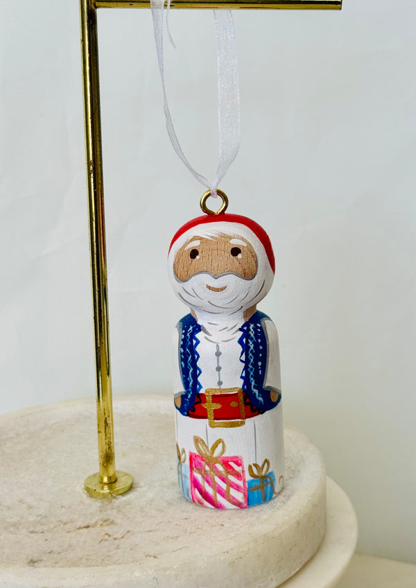 Greek Santa & Mrs Claus Christmas Oranament