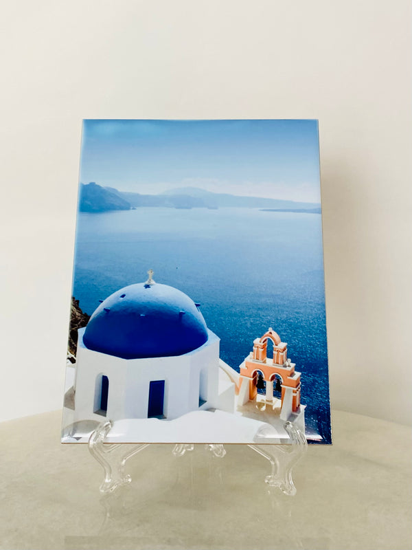 Blue and White Greek Dome Tile