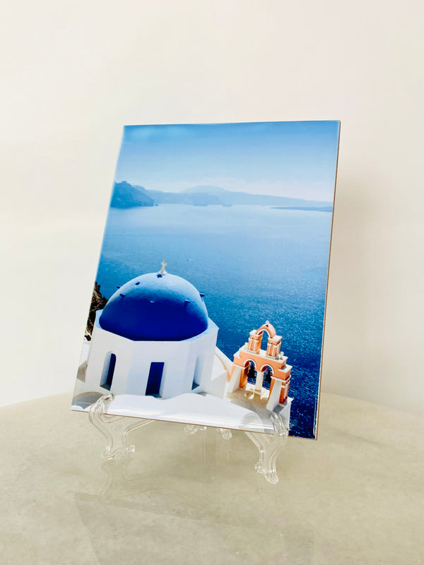 Blue and White Greek Dome Tile