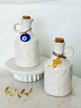 Olive Oil Dispenser with Olive Branch or Mati Decor