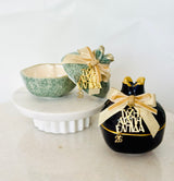 Greek Wishes Pomegranate - Navy, Gold & Stone