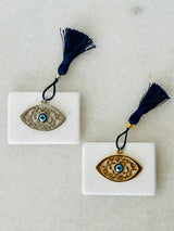 Greek Marble Mati Decor with Tassel