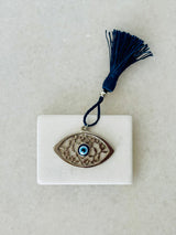 Greek Marble Mati Decor with Tassel