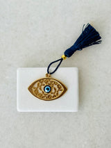 Greek Marble Mati Decor with Tassel