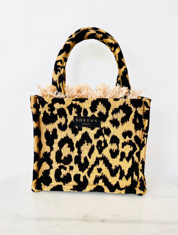SORENA Leopard Print Mini Tote Bag