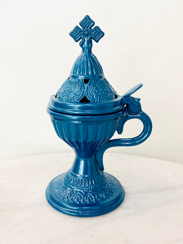 Thimiato, Incense Burner - blue