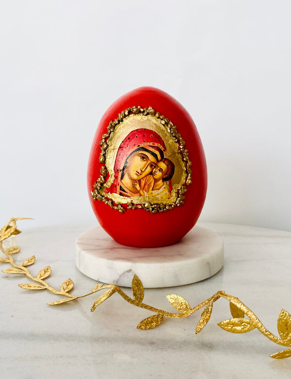 Handmade Easter Egg Decor with Panayia