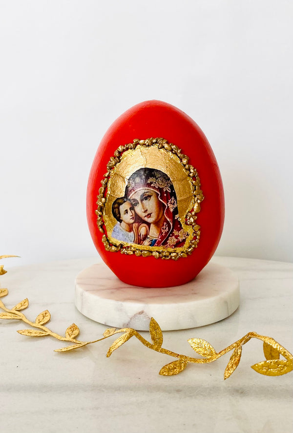 Handmade Easter Egg Decor with Panayia