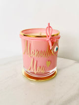 ‘Manoula Mou’ Pink Candle