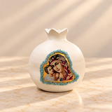 Handcrafted Ceramic Pomegranate with Panayia