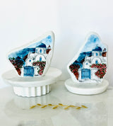 Hand-Painted Greek Island Marble Decor