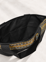 Black & Gold Meander Beach Bag