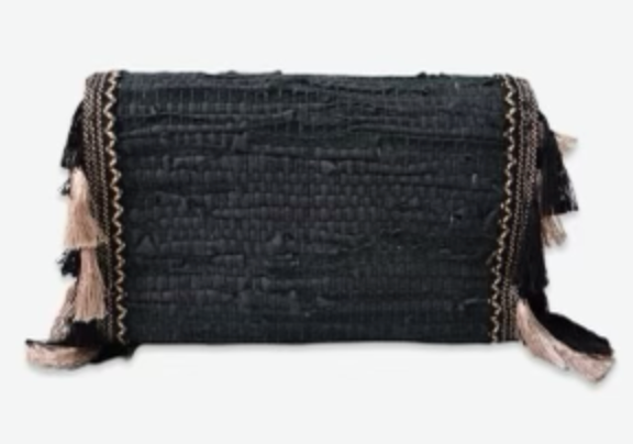 Handmade Black Tassel Bag