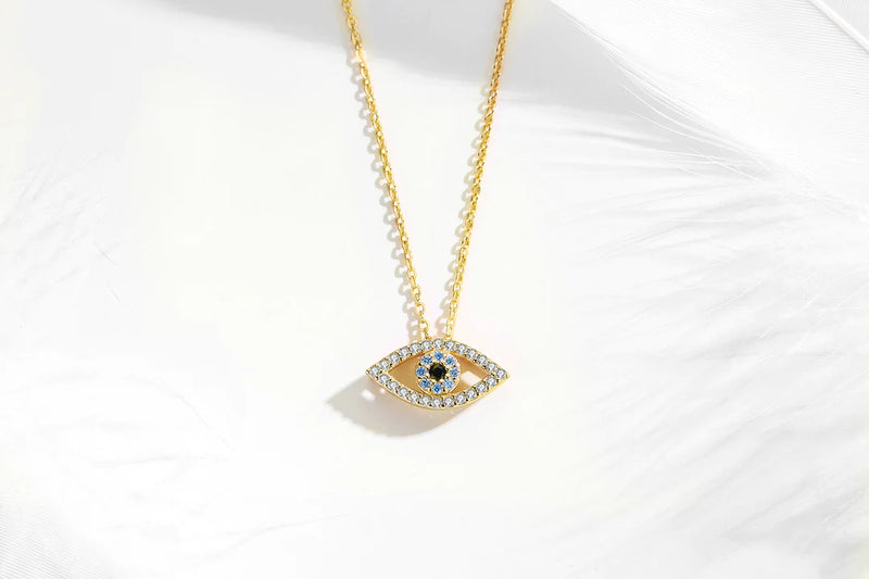 Gold Evil Eye Mati Necklace