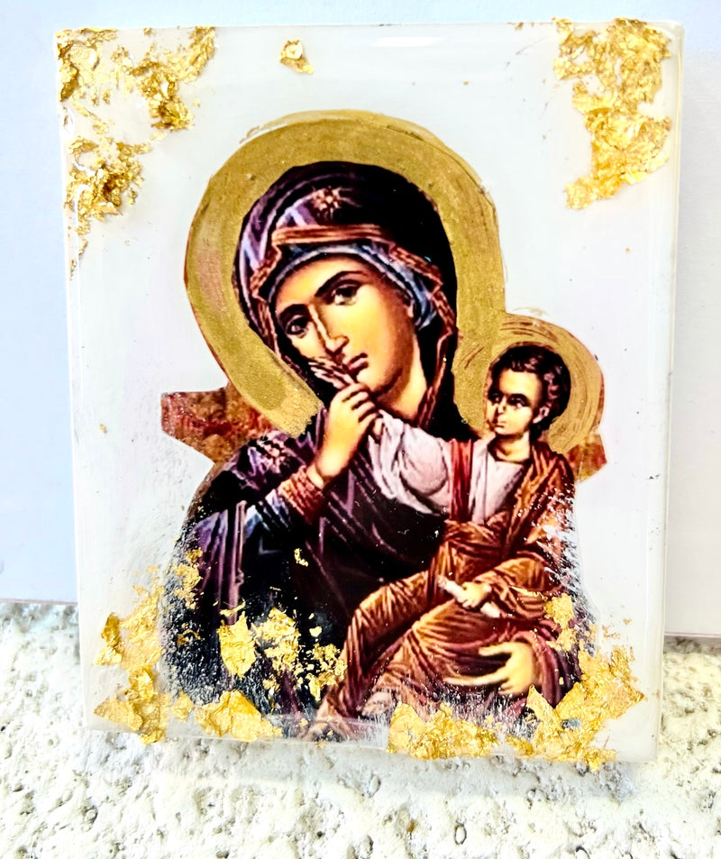 Panayia & Baby Jesus Mini Icon