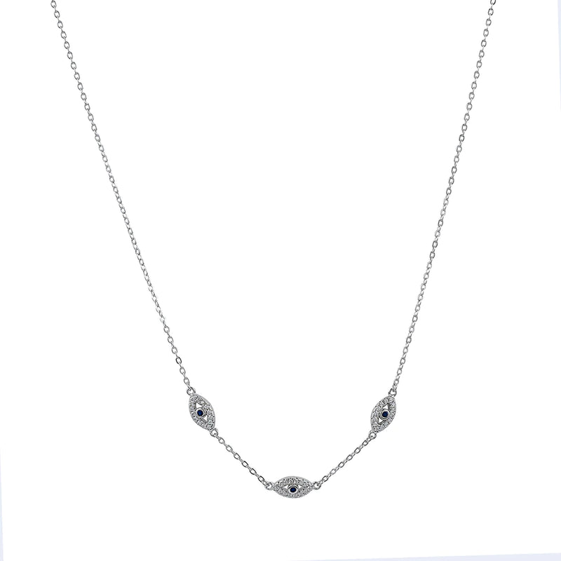 Triple Mati Silver Necklace