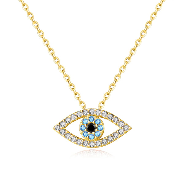 Gold Evil Eye Mati Necklace