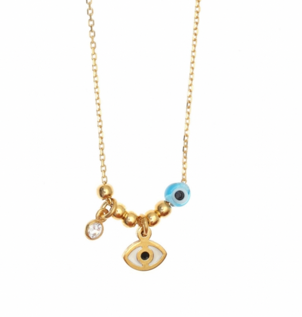 Mini Mati Gold Bead Necklace