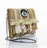 Sorena Beaded Mati Neutral Shoulder Bag