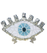 Handcrafted Mosaic Eye - Silver