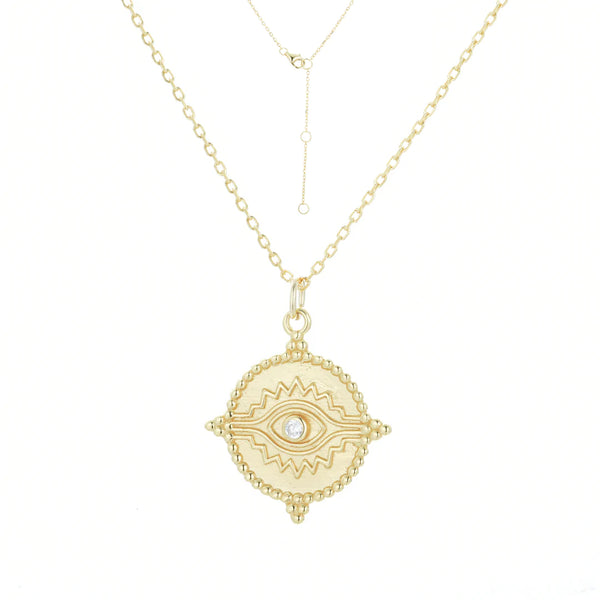 Evil Eye Gold Pendant Necklace