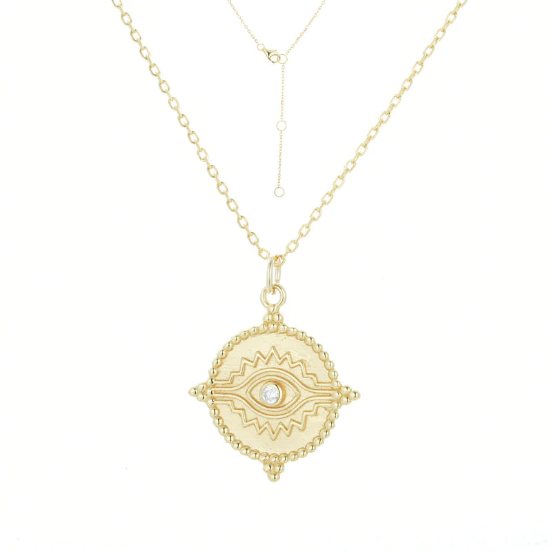 Evil Eye Gold Pendant Necklace