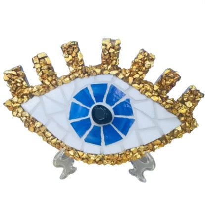 Handcrafted Mosaic Eye - Gold