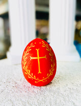 Hand-Painted Easter Egg - Cross