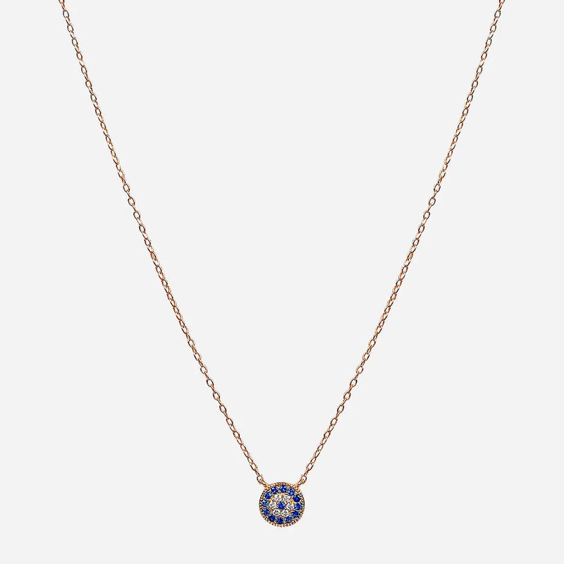 Simple Evil Eye Necklace - Rose Gold