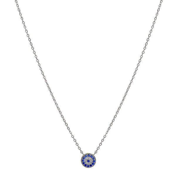 Simple Evil Eye Silver Necklace