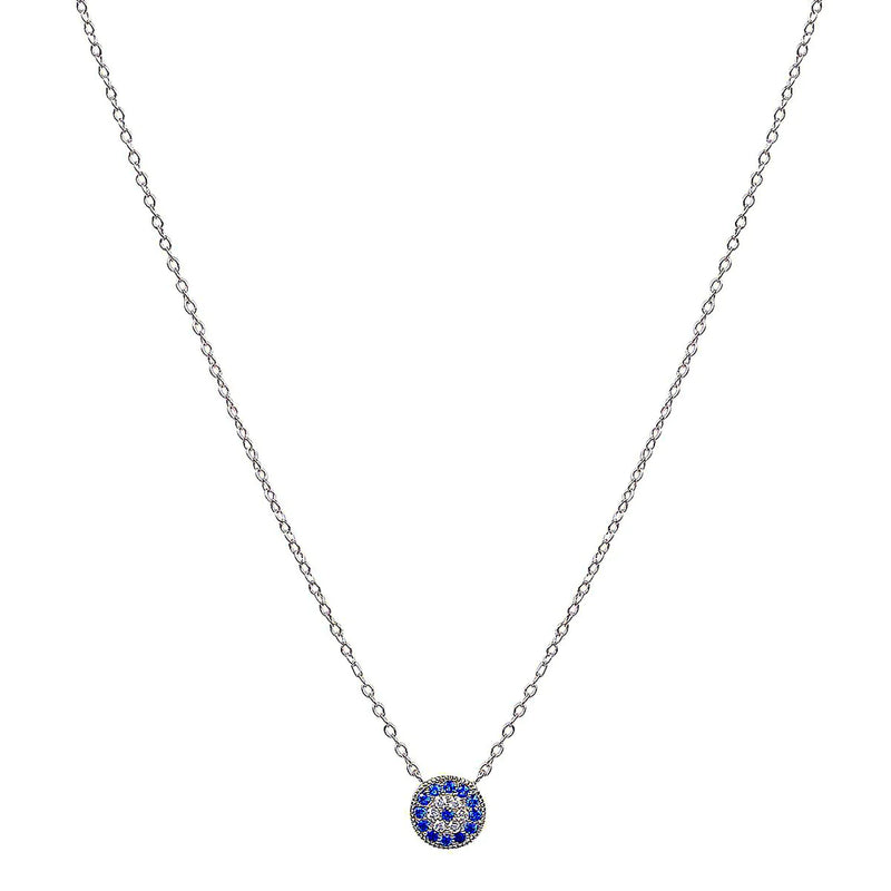 Simple Evil Eye Silver Necklace