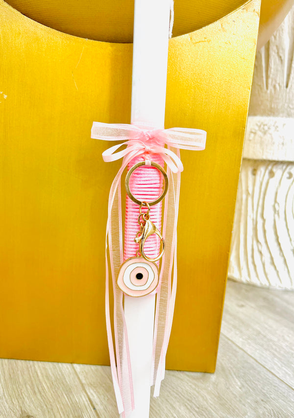 Pink Mati Keychain Easter Candle